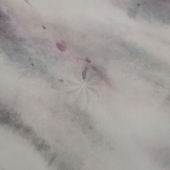 EUC Athleta Salutation Stash Pocket II 7/8 Tight White Marble size L - Picture 7 of 10